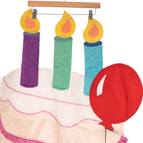 Windsculpts Birthday Cake WindSock Hanging Flag Candles Balloons Party Streamers - Picture 3 of 7